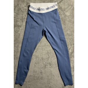 Fabletics On The Go Powerhold Hight-waisted Leggings Mesh Pocket Blue SZ XS